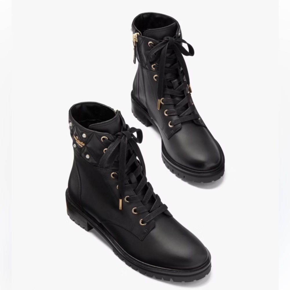 Kate Spade Black Billie Pearl Booties
